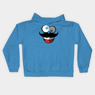 funny comic cartoon face Kids Hoodie